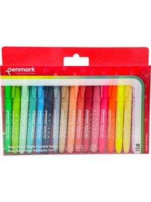 Kalem Tipi Fosforlu Kalem 18'li Bristol Neon ve Pastel ve