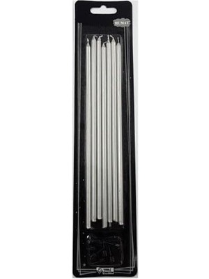 Gümüş Pasta Mumu 20 cm - Kokusuz