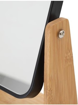 Bambu Büyüteçli Ayna Siyah 16X5.8X21.8