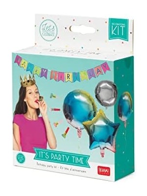 - Doğum Günü Kutlaması, 1 Çelenk, 1 Taç, 4 Trompet, 5 Balon Balonu, Balon Şişirmek Için Pipet