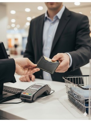 Otohousse Hakiki Deri Cüzdan Katlanır Kartlık