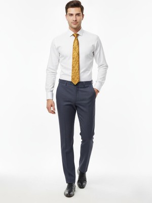  Presto Erkek Slim Fit Armürlü Pantolon Lacivert 3181-200