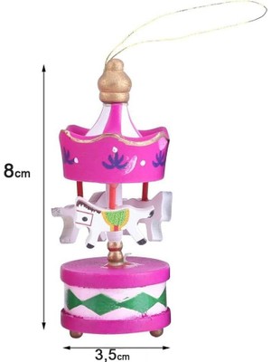 6’lı Ahşap Mini Süs Seti – Asılabilir Ağacı ve Masa Dekoru, Renkli El Boyama Tasarım, Ev, Parti ve Hediye Için Dekoratif Aksesuar