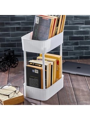 2 Katlı Çok Amaçlı Raf Kitaplık Organizer Düzenleyici