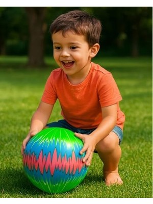 Mta -Tech Renkli Oyun Topu – Şişme, Dayanıklı, Çocuklar Için Spor ve Eğlence Oyuncak Topu | Plaj, Bahçe, ve Havuzda Kullanıma Uygun, 1 Adet Top Şişirme Iğnesi Hediye