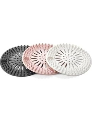 Süzgeçli Lavabo Banyo Küvet Tıkacı, Yuvarlak Evye Küvet Banyo Gider Kapağı Beyaz Renk Isgfm3