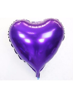 5dm Kalp Balon Folyo Mor 45 cm 18 Inç