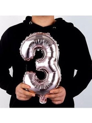 5dm 2 Rakam Folyo Gümüş Balon Küçük 35 cm