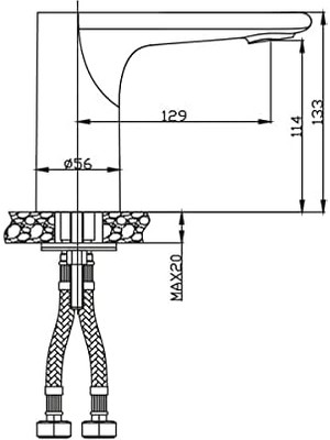 Fotoselli Lavabo Bataryası (Çift Su Girişli/elektrikli+Pilli) Krom