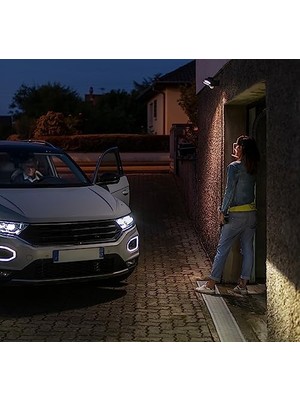 Pilli LED Spot Lamba Lufos / Kablosuz LED Dış Mekan Spotu Pilli ve Hareket Sensörlü, 8 Adet LED Lamba, 2 x 240 Lümen, Dış Mekan Için