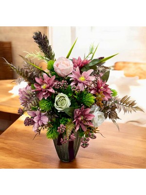 Sedosh Home Vision Cam Vazoda Pembe Papatya Aranjmanı (H:45CM)