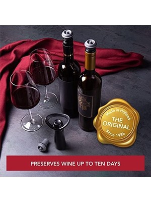 Şarap Pompası Concerto 2 Tıkaçlı, Plastik, Siyah, Standart 9875606