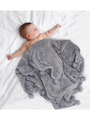 Oyuncak Pelüş Tv Battaniye, Battaniye, Televizyon Battaniyesi, Peluş, Polar Battaniye, Çift Kişilik,tek Kişilik Battaniye (Gri, Bebek)