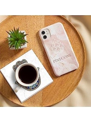 Nazar, Şahmeran, Nar, Fatma Ana Eli  Taş Bardak Altlığı Seti - 4 Parça - Dekoratif, Rustik Mutfak Aksesuarı, 10X10 Cm, Kaydırmaz Tabanlı, Şık ve Dayanıklı SC507