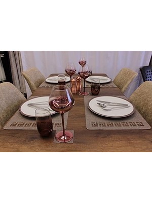 Bej Tangram Int Lazer Kesim Amerikan Servis 2 Adet 35X45 cm