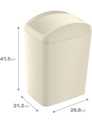 Soft Çöp Kutusu Döner Kapak 20 Lt Latte