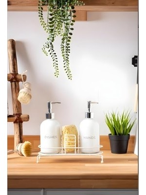 Standlı 2 Li Sıvı Sabunluk Cappucino