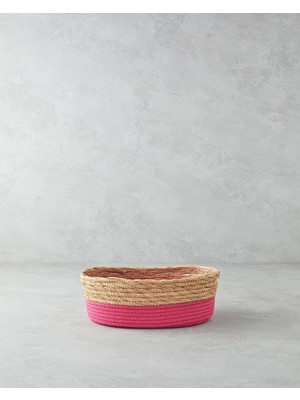 Colorful Kağıt Ip Sepet Pembe