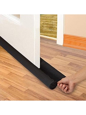 Byens Kapı Altı Rüzgar Önleyici Isı Yalıtım Süngeri Siyah Çift Taraflı 85 cm Standart Tela Kumaş
