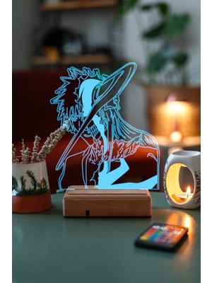 PremiumPort Renkli Kumandalı Bleach Hollow Ichigo Anime Gece Lambası, Şık ve Modern Tasarım