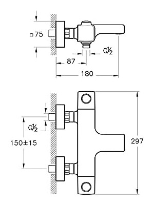A47159 Ss3 Banyo Bataryası, Krom