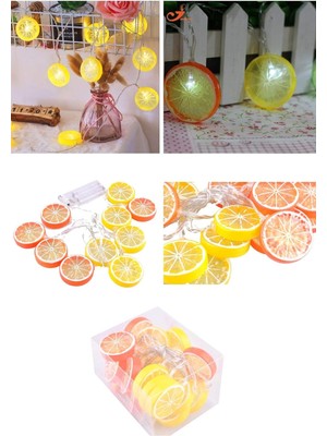 20LI Limon Dilimi Şeklinde Dekoratif Dolama LED 3 Metre