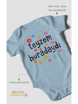 Morivo Kids Teyzem Buradaydı Baskılı Bebek Zıbını – Çıtçıtlı Body | %100 Pamuk Kısa Kol
