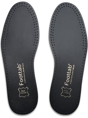 Foottab Comfort Slim Hakiki Deri Ayakkabı Tabanlığı, Nefes Alabilen Terletmeyen Konforlu Iç Tabanlık