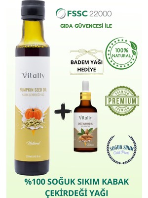 Vitally Kabak Çekirdeği Yağı 250 ml Doğal Fitosteroller ve E Vitamini