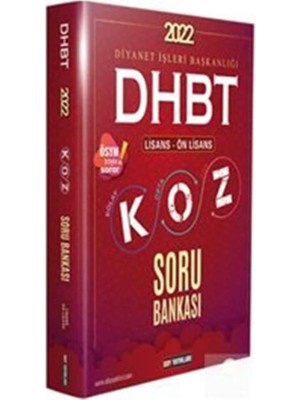 2022 Dhbt Koz Lisans Önlisans Soru Bankası