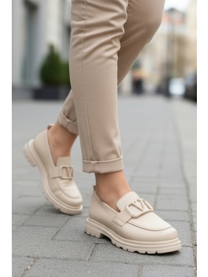 Ayakmod 2644 Bej Kadın Günlük Ayakkabı