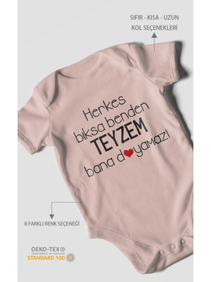 Morivo Kids Herkes Bıksa Benden Teyzem Bana Doyamaz! Baskılı Bebek Zıbını – Çıtçıtlı Body | %100 Pamuk Kısa Kol