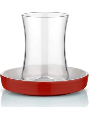 Istanbul Tiryaki Kırmızı Çay Bardağı Seti 6 Lı