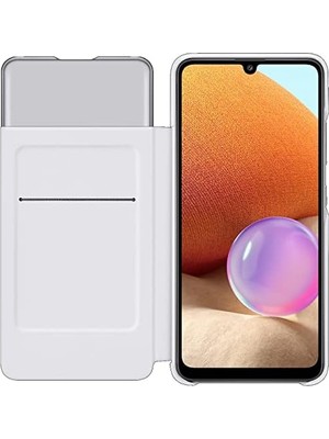Galaxy A32 S View Akıllı Kılıf Kapaklı Cüzdan, Beyaz EF-EA325P