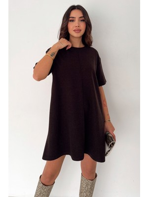 Kadın Rahat Kesim Kısa Elbise – Soft Line