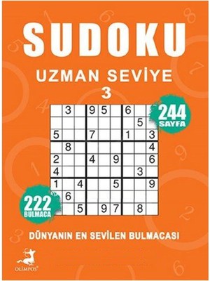 Sudoku Uzman Seviye 3: Dünyanın En Sevilen Bulmacası - 222 Bulmaca