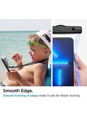 Aqua Shield Waterproof (Tüm Cihazlarla Uyumlu) Ipx8 Sertifikalı Su Geçirmez (Havuz & Deniz Için Kılıf) A601 Crystal Clear - AMP04526