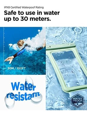 Aqua Shield Floating Waterproof Ipx8 Sertifikalı Su Geçirmez Yüzer Kılıf (2 Adet) A610 Mint - ACS06019