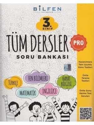 Bilfen Yayıncılık 3. Sınıf Tüm Dersler Pro Soru Bankası Standart Malzeme Özellikleri
