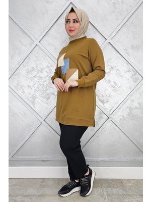 Pys Giyim Kadın Kombinli Taş Detaylı Tesettür Tunik
