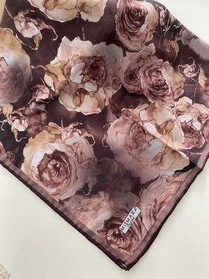 Mismara Gül Desen Organik Pamuk Eşarp