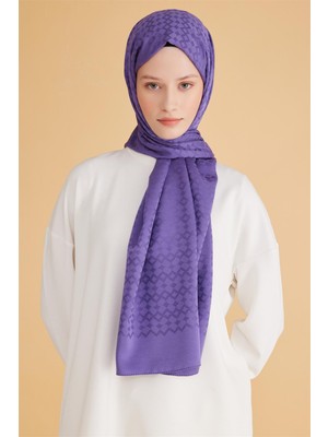 Belli Karo Desen Fresh Safir Şal