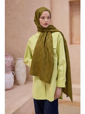 Belli Büyük Monogram Desen Fresh Nora Şal