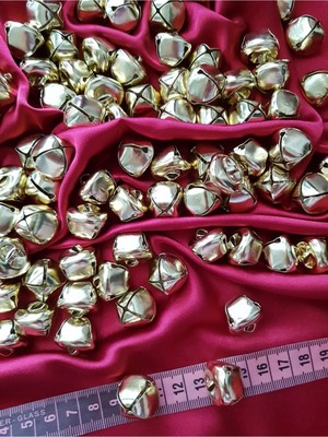 10 Adet Gold Renk Kulplu Zil,çan,çıngırak,amigurumi Zili,tasma Zili Aksesuar Yapımı