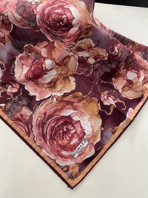 Mismara Gül Desen Organik Pamuk Eşarp