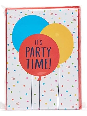 Greetings Doğum Günü Partisi Davetiyeleri, Balonlar (25 Adet)