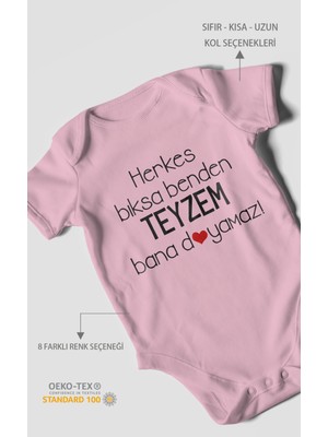 Morivo Kids Herkes Bıksa Benden Teyzem Bana Doyamaz! Baskılı Bebek Zıbını – Çıtçıtlı Body | %100 Pamuk Kısa Kol