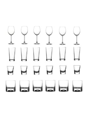 24 Parça Meşrubat Bardak Seti Şarap-Rakı-Shot-Viski 8695413654124AYBABA