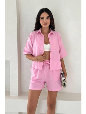 Noa Noa Kadın Açık Mavi Gömlek & Şort Takım – Coastal Mood