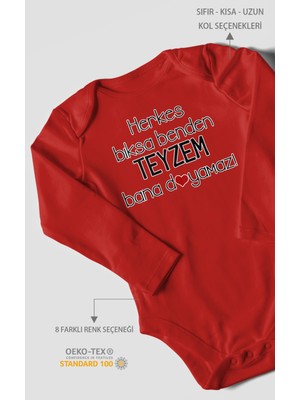Morivo Kids Herkes Bıksa Benden Teyzem Bana Doyamaz! Baskılı Bebek Zıbını – Çıtçıtlı Body | %100 Pamuk Uzun Kol